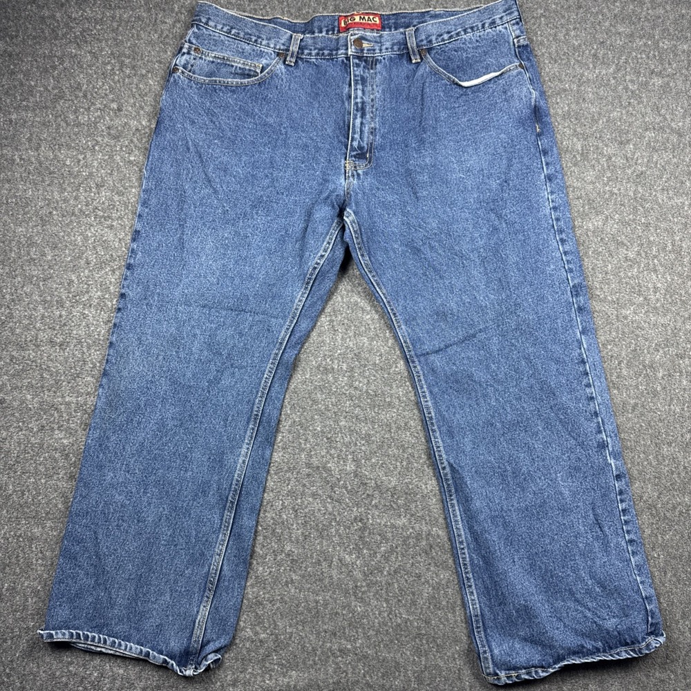 Vintage Big‎ Mac Jeans Mens 44x30 Blue Medium Wash Straight Leg Work Wear Denim